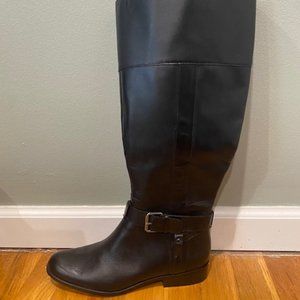 Anne Klein "Cailin" Leather Wide Calf Riding Boots
